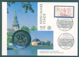 NSZK 1979. 5M "O. Hahn" érmés borítékon elsőnapi bélyegzős NSZK bélyeggel T:1