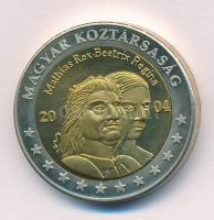 2004. 2EUR Mátyás király - Beatrix királyné / Phoenix vitorlás próbaveret T:1- patina, kis ph, karc