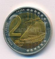 2004. 2EUR "Mátyás király - Beatrix királyné / Phoenix vitorlás" próbaveret T:1- patina, k...