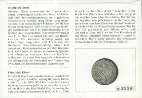 NSZK 1975. 5M Ag "F. Ebert" érmés borítékon, NSZK emlékbélyegzős bélyeggel T:1