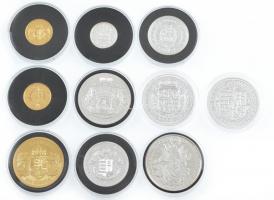 DN " Magyarok Kincstára - Milleniumi 1 korona" 3xklf aranyozott és 7xklf ezüstözött Cu ötv...