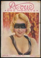 1932 Revue des Monats német nyelvű magazin 2 db száma (6. Jahrgang Nr. 4., 9.), számos fekete-fehér ...