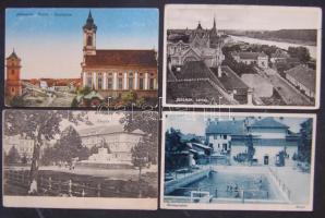 71 db néhány kivétellel háború előtti magyar városképes lap jobbakkal, közte zsinagóga