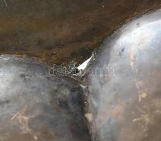 Ezüst (Ag) Tálcácska, két apró lyuk van rajta jelzés nélkül, 28x21cm, nettó: 335g