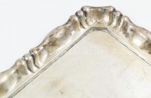 Ezüst (Ag) tálca, jelzett, 45x22cm, nettó: 654g