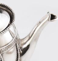 Ezüst (Ag) Szamovár készlet (szamovár, teáskanna, kávéskanna, cukortartó), jelzett, XIX. sz vége, ma...