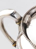 Ezüst (Ag) Szamovár készlet (szamovár, teáskanna, kávéskanna, cukortartó), jelzett, XIX. sz vége, ma...