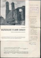 O. M. Artus: Deutschland 10 Jahre danach. Franfurt, 1955. Humboldt. Kiadói egészvászon kötés, papír ...