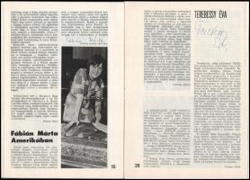 A Muzsika c. folyóirat 1978. évi évfolyama 16 aláírással Péczely Sarolta, Fischer Annie, Siegfried J...