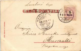 1899 (Vorläufer) Port-au-Prince, Douane de Port au Prince, Pharmacie Internationale, Magasin de Cafe...