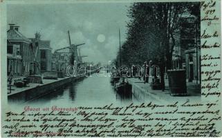 1899 (Vorläufer) Gorredijk, canal, windmill (EB)