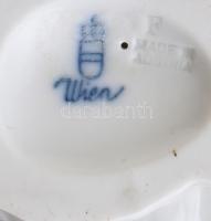 Augarten bagoly fehér mázas jelzett 9 cm