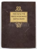 Asztali áldás - Grace after meals. Judaika imakönyv, Bp., 1991. Helikon. modern, Plüss kötés, plüss tékában