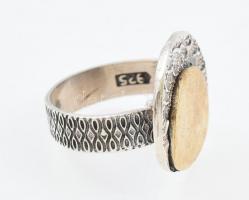 Ezüst(Ag) modern gyűrű, jelzett, méret: 57, nettó: 6,6 g