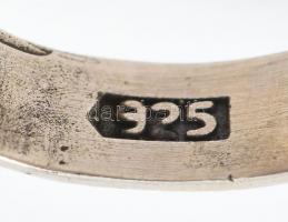 Ezüst(Ag) modern gyűrű, jelzett, méret: 57, nettó: 6,6 g
