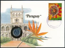 Paraguay 1978 5G, felbélyegzett borítékban, bélyegzéssel, német nyelvű leírással T:1  Paraguay 1978. 5 Guaranies in envelope with stamp and cancellation, with German description C:UNC