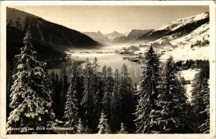 1938 Davos mit See, Blick von Höhenwald