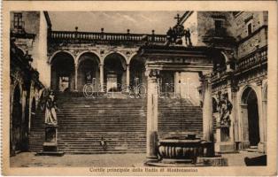 1931 Cassino, Cortile principale della Badia di Montecassino (EK)