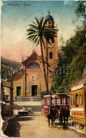 1929 Portofino, Chiesa / church, horse-drawn carriages (EB)