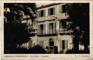 1929 Viareggio, Pensione Internazionale, Viale Manin / hotel, automobile. Fot. V. Vespignani