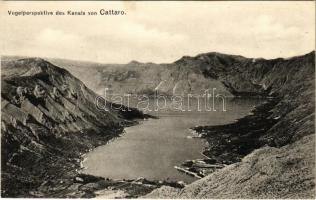 Kotor, Cattaro; Vogelperspektive des Kanals von Cattaro