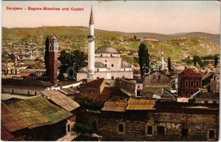 Sarajevo, Begova-Moschee und Castell / mosque, castle. Verlag Albert Thier (EK)