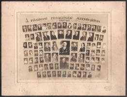 1928 A Fővárosi Pedagógiai Szeminárium tablóképe, rajta Bárczy Gusztáv, Bertók Lajos, Ozoray Frigyes és mások. 33x25 cm