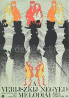 A Verijszkij negyed melódiái szovjet film plakátja, Nagy L grafikájával 42x56 cm