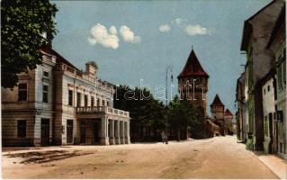 Nagyszeben, Hermannstadt, Sibiu; Theater mit Befestigungstürme / Színház és erődtornyok / theatre, towers