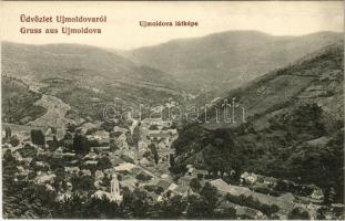 Újmoldova, Neumoldowa, Bosneag, Moldova Noua; látkép. Petrovits Sándor kiadása. Kühn Mihály fényképész / general view