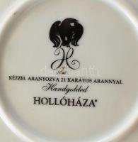 Hollóházi Szász Endre tervezte tányér, matricás, jelzett, minimális kopással, d:20 cm
