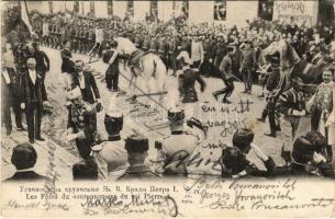 1906 I. Péter szerb király koronázási ünnepsége / Les Fetes du curonnement du roi Pierre I / Coronation ceremony of Peter I of Serbia