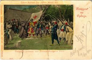 1907 Takovo-Aufstand unter Fürsten Milosch 1815 / Second Serbian Uprising under Milos Obrenovic I of Serbia (r)