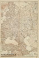 1942 Európai Oroszország térképe, 1: 5 000 000, M. Kir. Honvéd Térképészeti Intézet, lap alja kissé foltos, 92×62 cm