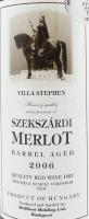 2006. Villa Stephen, Szekszárdi Merlot0,75 l., 13 %Vol. bontatlan palack