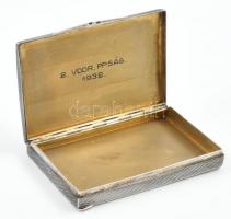 Ezüst (Ag) tubákos szelence,jelzett, 5,5x8cm, nettó: 76g