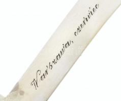 Ezüst (Ag) levélbontó, jelzett, h: 16 cm, nettó: 20g