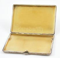 Ezüst (Ag) cigaretta tárca, 1942, jelzett, 8,5x12,5 cm, nettó: 186g
