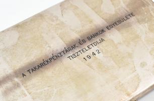 Ezüst (Ag) cigaretta tárca, 1942, jelzett, 8,5x12,5 cm, nettó: 186g