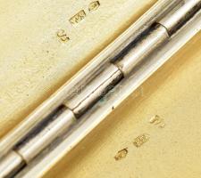 Ezüst (Ag) cigaretta tárca, 1942, jelzett, 8,5x12,5 cm, nettó: 186g