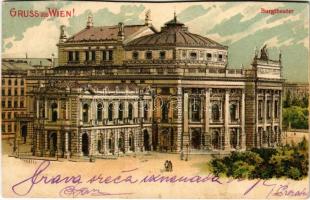 1899 (Vorläufer) Wien, Vienna, Bécs; Burgtheater. litho (cut)