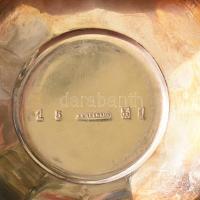 Két személyes kávéfőző készlet, ezüstözött, jelzett, kopásnyomokkal