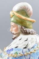 Herendi Magyar Nemes, 1942, kézzel festett porcelán, jelzett, korának megfelelő kopásokkal, m: 39 cm