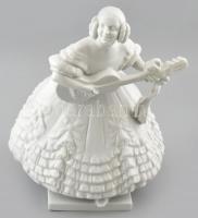 Herendi Déryné, fehérmázas porcelán, jelzett, m: 37 cm