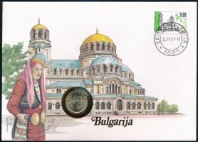 Bulgária 2000. 5s, felbélyegzett borítékban, bélyegzéssel, német nyelvű leírással T:1 patina Bulgaria 2000. 5 Stotinki in envelope with stamp and cancellation, with German description C:UNC patina