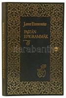 Janus Pannonius: Epigramma lasciva. Pajzán epigrammák. Szerk., ford., az utószót és a jegyzeteket írta: Csorba Győző. Bp., 1986, Helikon. 82 p. Kiadói, aranyszínű zsinórral fűzött papírkötés, kiadói aranyozott kapcsos kartontokban, jó állapotban.