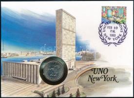 Amerikai Egyesült Államok / "ENSZ New York" 1979. 1$ felbélyegzett borítékban, bélyegzésse...