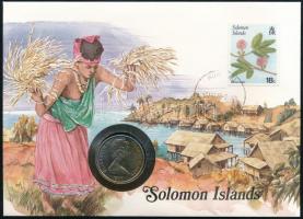 Salamon-szigetek 1977. 20c felbélyegzett borítékban, bélyegzéssel, német nyelvű leírással T:1 Solomon Islands 1977. 20 Cents in envelope with stamp and cancellation, with German description C:UNC