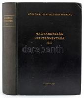 Központi Statisztikai Hivatal: Magyarország helységnévtára 1967. Bp., 1967, Statisztikai Kiadó, XI+865+(3) p. Kiadói félvászon-kötés.
