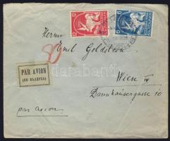 Airmail cover to Hungary (Budapest), Légi levél Budapestre